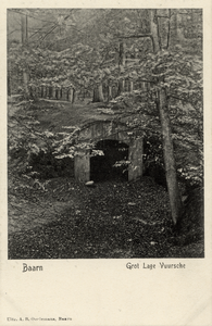 15178 Gezicht op de grot in het park van het kasteel Drakestein (Slotlaan 9) te Lage Vuursche (gemeente Baarn). N.B. ...